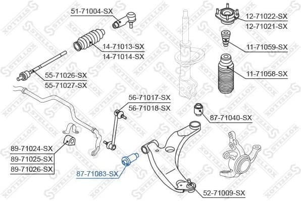 Mounting, control/trailing arm 87-71083-SX - image 2