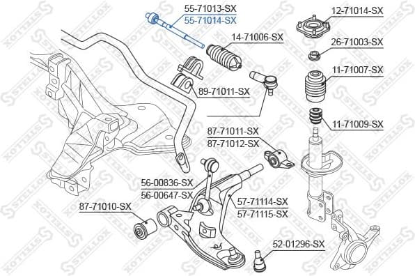 Inner Tie Rod 55-71014-SX - image 2