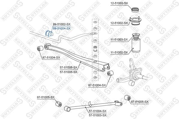 Mounting, stabiliser bar 89-51004-SX - image 2