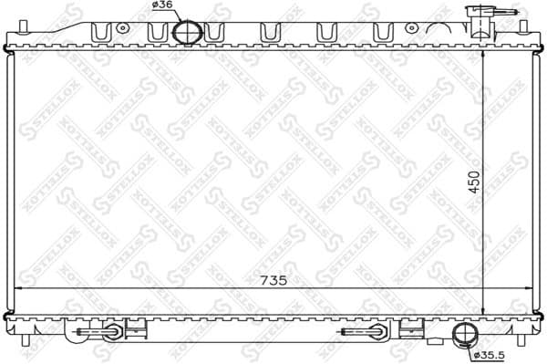 Radiator, engine cooling 10-25399-SX