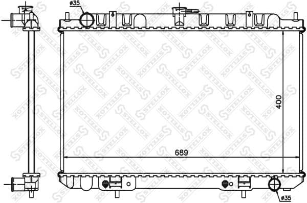 Radiator, engine cooling 10-25397-SX