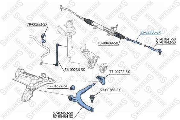 Inner Tie Rod 55-03388-SX - image 2