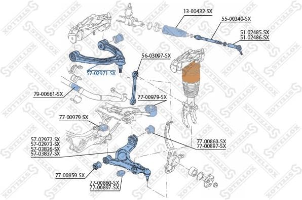 Control/Trailing Arm, wheel suspension 57-02971-SX - image 2