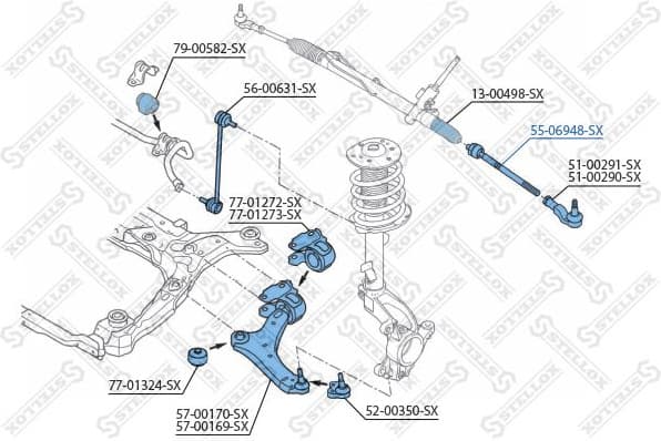 Inner Tie Rod 55-06948-SX - image 2