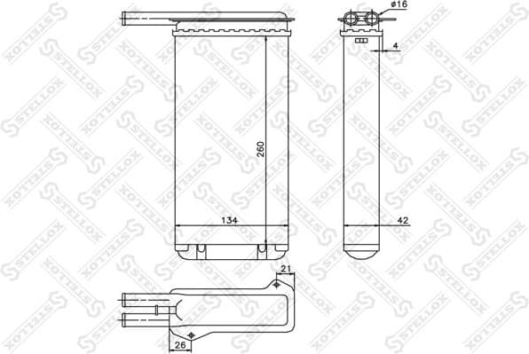 Heat Exchanger, interior heating 10-35022-SX