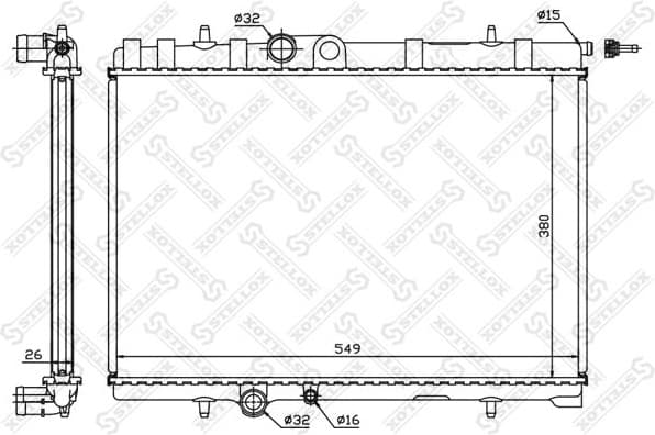 Radiator, engine cooling 10-25064-SX