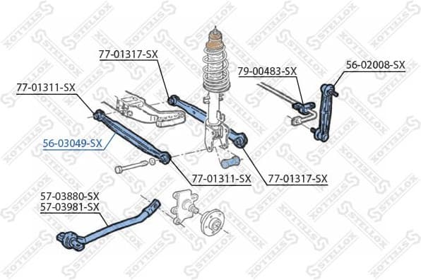Rod/Strut, wheel suspension 56-03049-SX - image 2