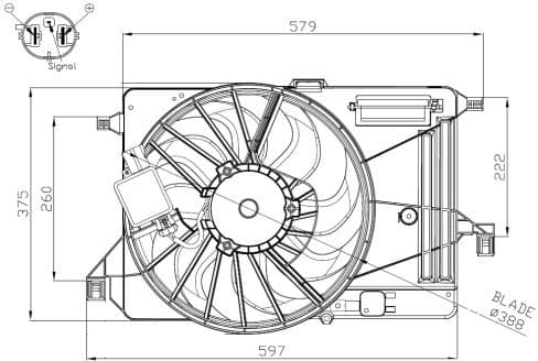 Fan, engine cooling 47964