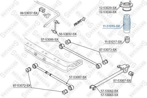 Protective Cap/Bellow, shock absorber 11-51019-SX - image 2
