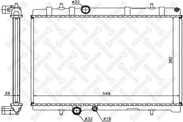 Radiator, engine cooling 10-26123-SX