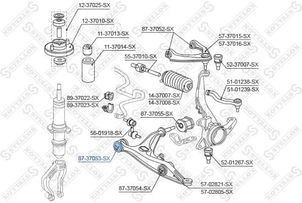 Mounting, control/trailing arm 87-37053-SX - image 2
