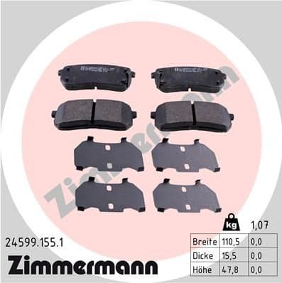 Brake Pad Set, disc brake 24599.155.1