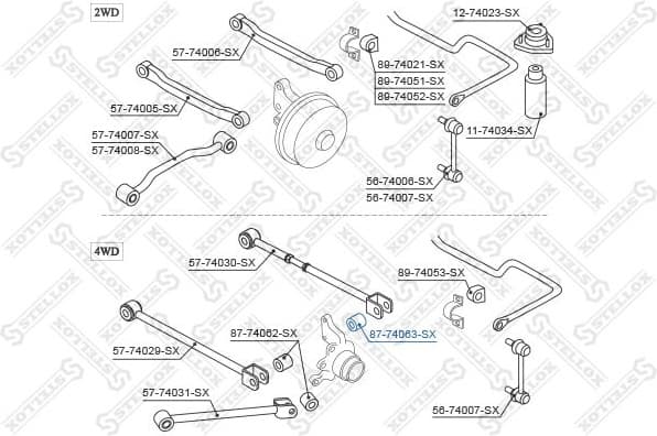 Mounting, control/trailing arm 87-74063-SX - image 2