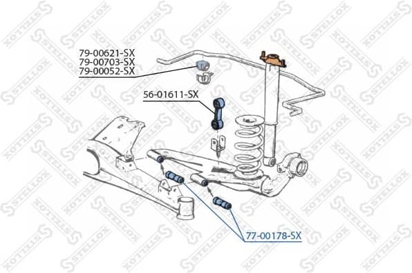 Mounting, control/trailing arm 77-00178-SX