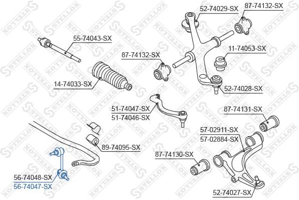Link/Coupling Rod, stabiliser bar 56-74047-SX
