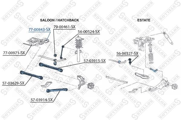 Mounting, control/trailing arm 77-00843-SX - image 2