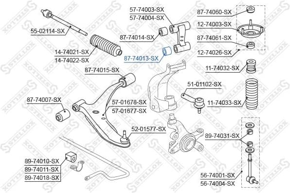 Mounting, control/trailing arm 87-74013-SX - image 2