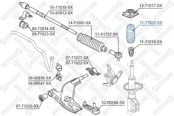 Protective Cap/Bellow, shock absorber 11-71020-SX - image 2