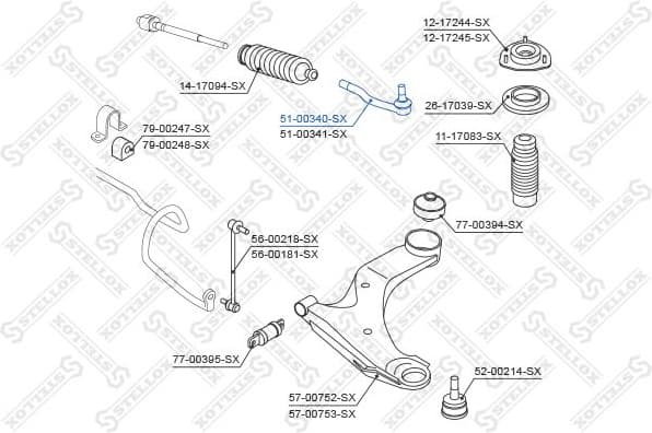 Tie Rod End 51-00340-SX - image 2