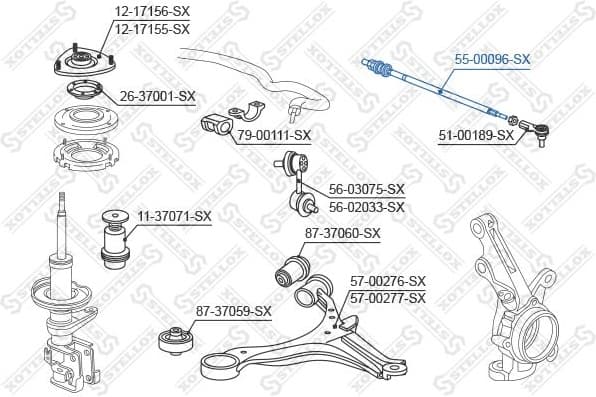 Inner Tie Rod 55-00096-SX