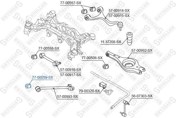 Mounting, control/trailing arm 77-00559-SX - image 2