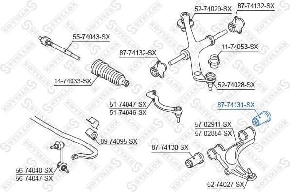 Mounting, control/trailing arm 87-74131-SX - image 2