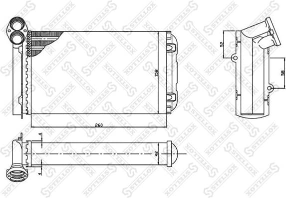Heat Exchanger, interior heating 10-35075-SX