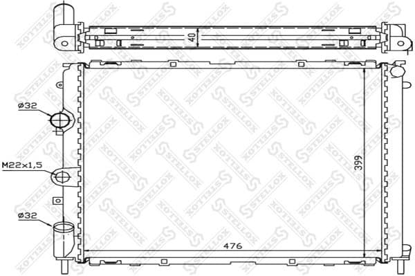 Radiator, engine cooling 10-26189-SX