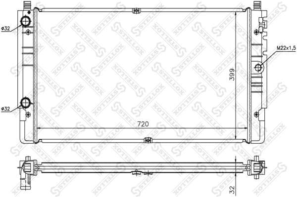 Radiator, engine cooling 10-26422-SX