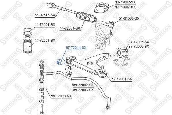 Mounting, control/trailing arm 87-72014-SX - image 2