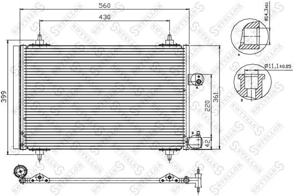 Condenser, air conditioning 10-45067-SX
