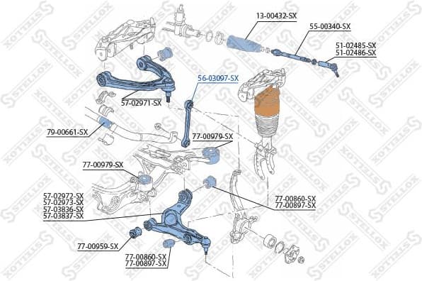 Link/Coupling Rod, stabiliser bar 56-03097-SX - image 2