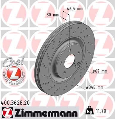 Brake Disc COAT Z 400.3628.20