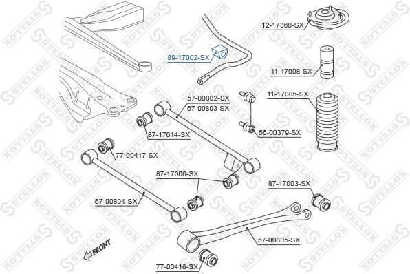 Mounting, stabiliser bar 89-17002-SX - image 2
