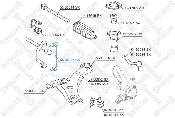 Link/Coupling Rod, stabiliser bar 56-00027-SX - image 2