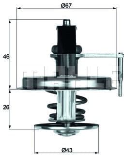 Thermostat, coolant BEHR TX2284D - image 2