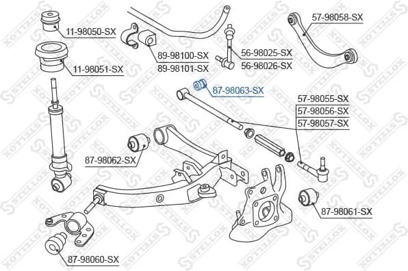 Mounting, control/trailing arm 87-98063-SX - image 2