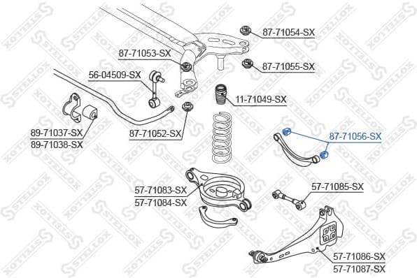 Mounting, control/trailing arm 87-71056-SX