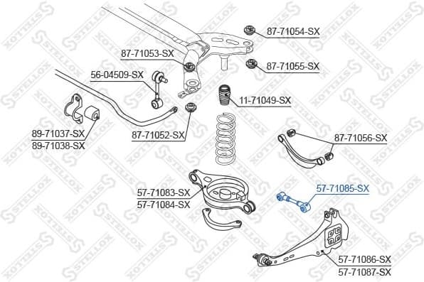 Rod/Strut, wheel suspension 57-71085-SX - image 2
