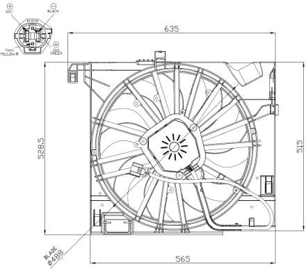 Fan, engine cooling 47955
