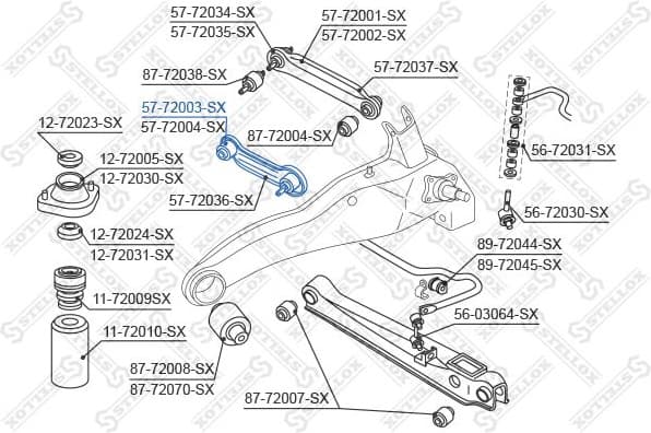 Control/Trailing Arm, wheel suspension 57-72003-SX - image 2