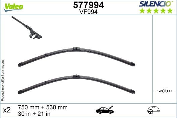 Wiper Blade SILENCIO FLAT BLADE SET 577994