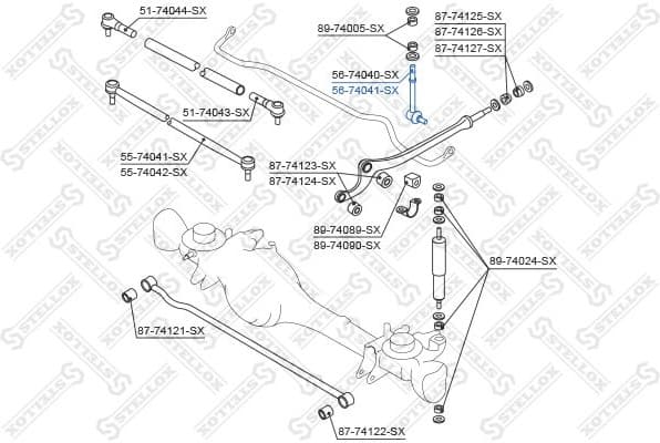 Link/Coupling Rod, stabiliser bar 56-74041-SX - image 2