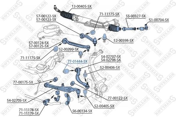 Mounting, control/trailing arm 77-01444-SX