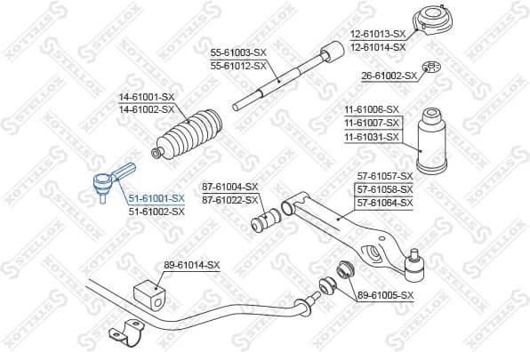 Tie Rod End 51-61001-SX - image 2