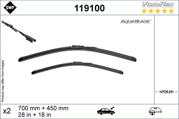 Wiper Blade DAS ORIGINAL AQUABLADE 119100