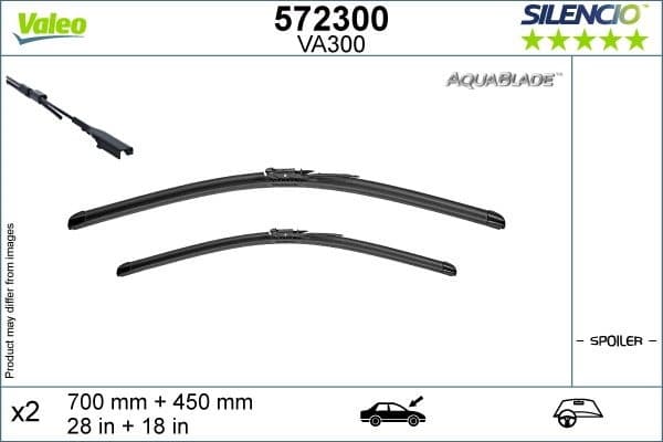 Wiper Blade SILENCIO AQUABLADE SET 572300
