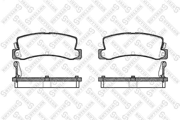 Brake Pad Set, disc brake 225 004-SX