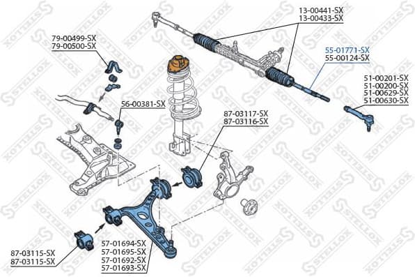 Inner Tie Rod 55-01771-SX - image 2