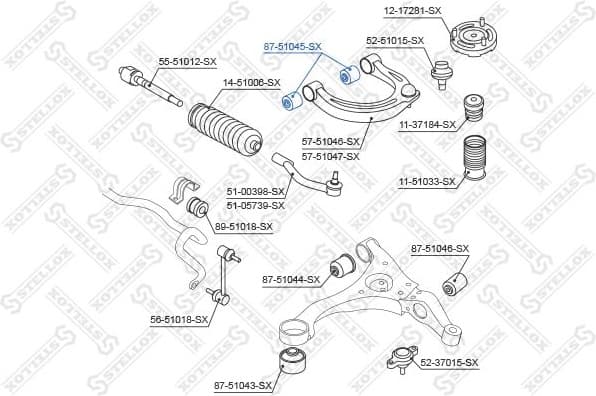 Mounting, control/trailing arm 87-51045-SX